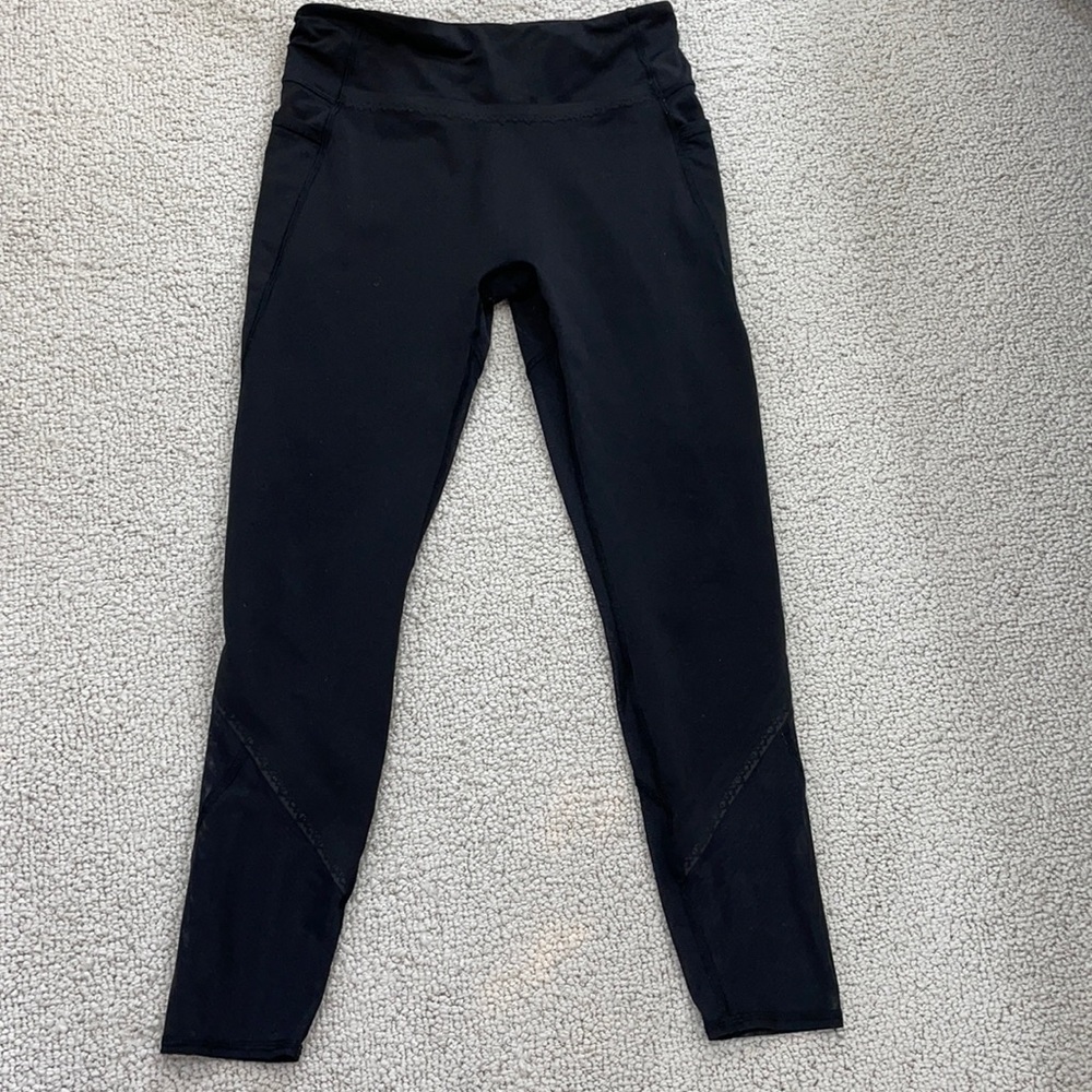 black ivivva leggings with mesh details size 14